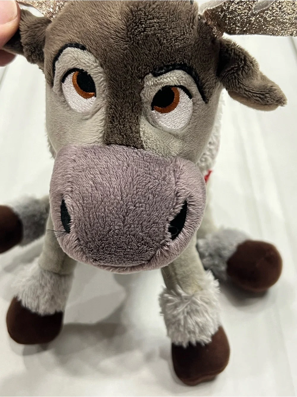 TY Sparkle Disney Frozen SVEN the Reindeer Gray Soft Beanie Baby 9” 2019
